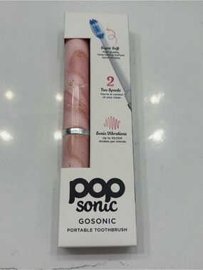 Pop Sonic Electric Toothbrush-pink marble NEW
